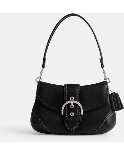 COACH Regenerative Glovetanned Leather Soho Bag - Black