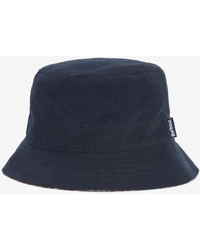 Barbour Adria Reversible Cotton-canvas Bucket Hat - Blue