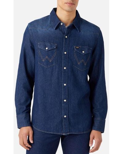 Wrangler Indigood Icons 27mw Denim Shirt - Blue
