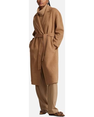 Polo Ralph Lauren Jacky Wool-blend Wrap Coat - Brown