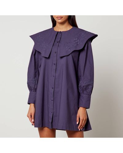 Damson Madder Mimi Cotton Dress - Purple