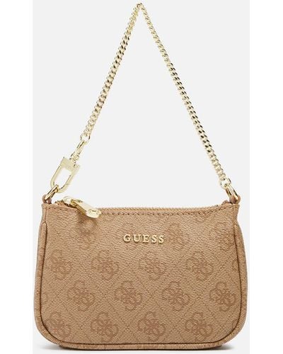 Guess Daily Pouch Faux Leather Handbag - Natural