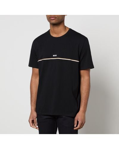 BOSS Unique Cotton-blend Jersey T-shirt - Black