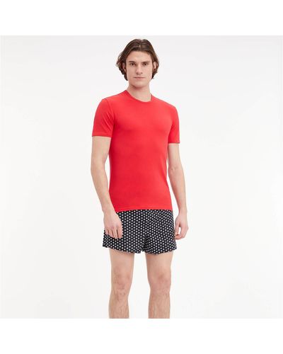 Calvin Klein Short Sleeve Cotton Sleep Set - Red
