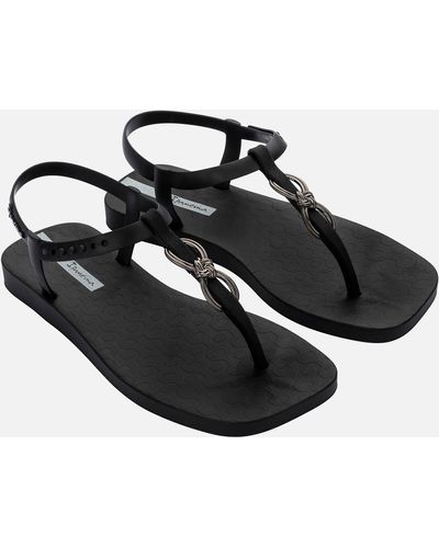 Ipanema Premium Artisan Faux Suede And Rubber Sandals - Black