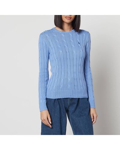 Polo Ralph Lauren Julianna Cable-knit Cotton Sweater - Blue