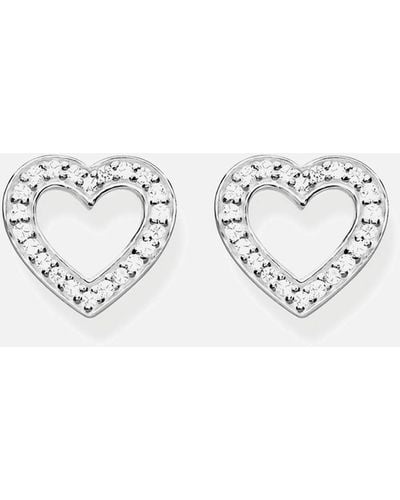 Thomas Sabo Heart Sterling Silver Stud Earrings - Metallic