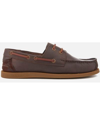 Superdry Leather Deck Shoes - Brown