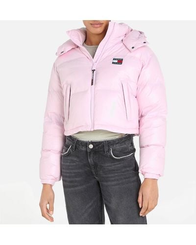 Tommy Hilfiger Alaska Cropped Nylon Puffer Jacket - Pink