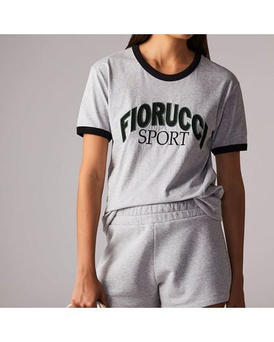 Fiorucci Sport Cotton-Jersey T-Shirt - Gray