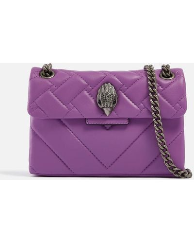Kurt Geiger Mini Kensington X Leather Bag - Purple