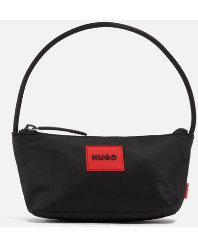 HUGO Ethon 2.0 Nylon Hobo Bag - Black