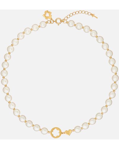 Ted Baker Palooma Gold-Tone Faux Pearl Necklace - Mettallic