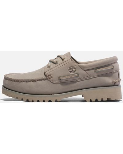 Timberland Authentics Waterproof Suede Boat Shoes - Gray