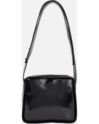 Calvin Klein Faux Leather Camera Bag - Black