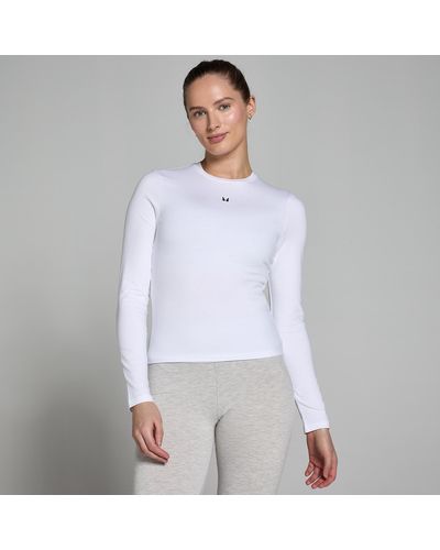 Mp Basic Body Fit Long Sleeve T-shirt - White