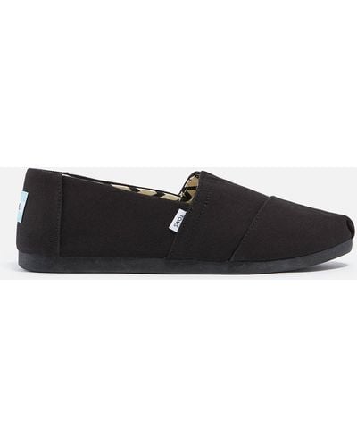 TOMS Alpargata Vegan Canvas Court Shoes - Black