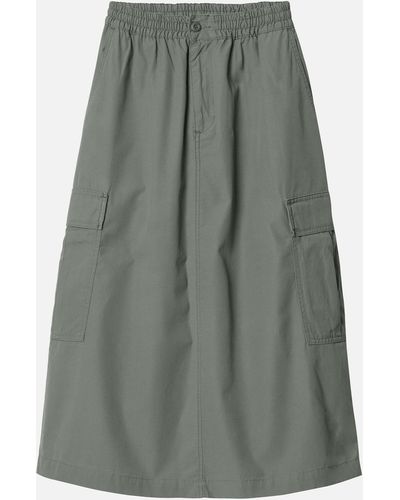 Carhartt Jet Cargo Cotton-Poplin Skirt - Grey