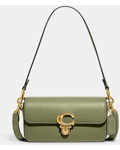 COACH Glovetanned Leather Studio Baguette Bag - Green