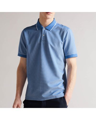 Ted Baker Ellerby Striped Polo Shirt - Blue