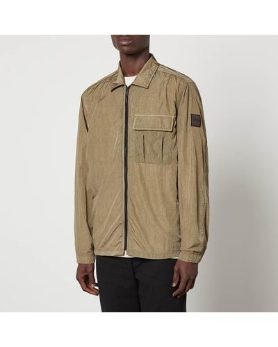 BOSS Loony Crinkled-shell Jacket - Natural