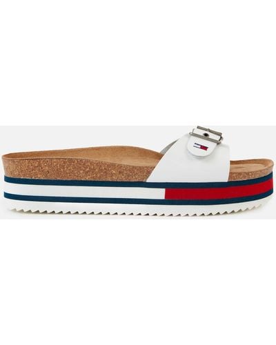 Tommy Hilfiger Flag Outsole Mule Sandals - White