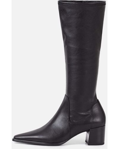 Vagabond Shoemakers Giselle Leather And Faux Leather Knee High Boots - Black