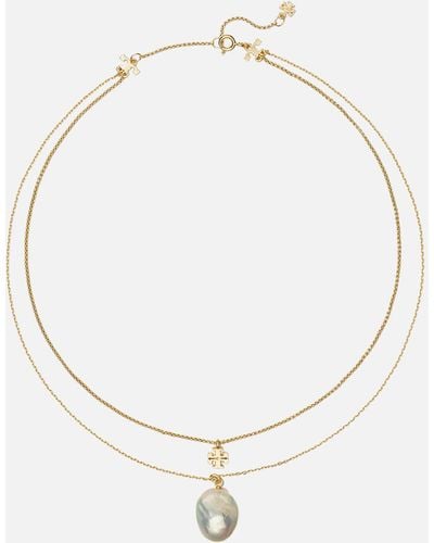 Tory Burch Kira Gold-plated Freshwater Pearl Necklace - Metallic