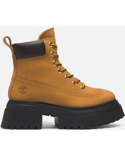 Timberland Sky 6 Inch Nubuck Leather Boots - Brown