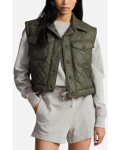 Polo Ralph Lauren Quilted Patch-pocket Recycled Nylon Jacket - Green