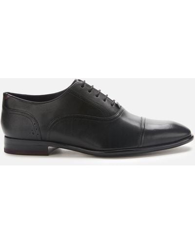 Ted Baker Circass Leather Toe Cap Oxford Shoes - Black