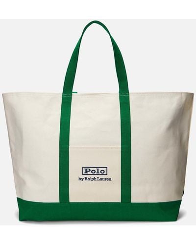 Polo Ralph Lauren Large Icon Summer Cotton Tote Bag - Grün