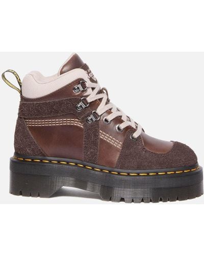 Dr. Martens Zuma Hiker Pull Up Leather Women's Boots - Brown