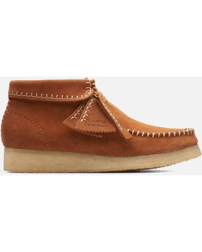 Clarks Wallabee Suede Stitch - Brown