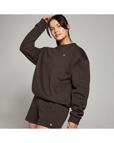 Mp Basic Oversized Sweatshirt - Brown