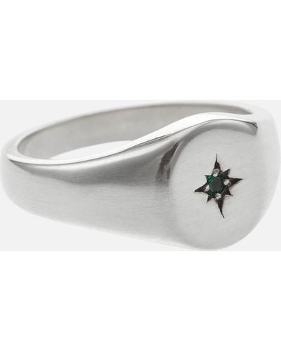 Serge Denimes Envy Sterling Signet Ring - Natural