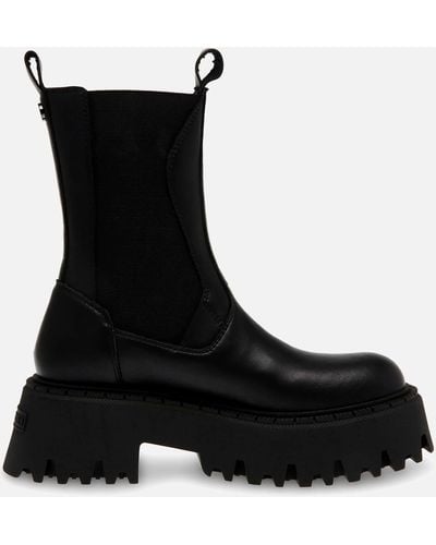 Steve Madden Obtain Leather Chelsea Boots - Black