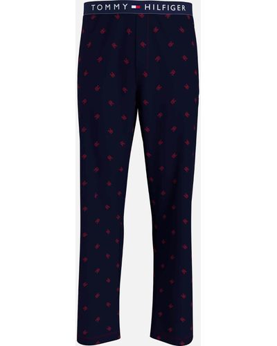 Tommy Hilfiger Woven Printed Trousers - Blue