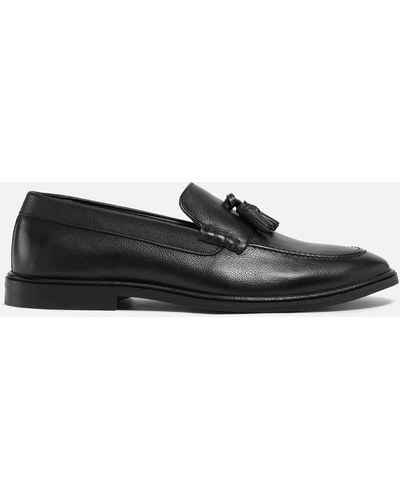 Walk London West Leather Loafers - Black
