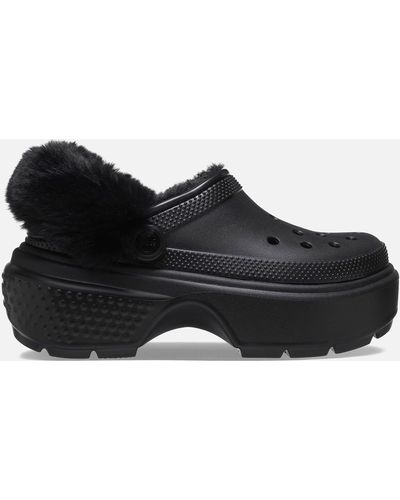 Crocs™ Stomp Lined Clog Women's Sandals - Black