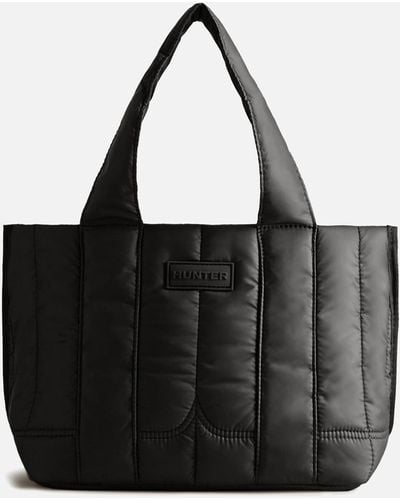 HUNTER Intrepid Puffer Quilted Shell Tote Bag - Black