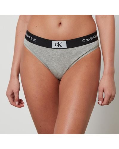 Calvin Klein Modern Stretch-cotton Bikini Briefs - Gray