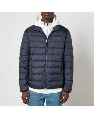 GANT Light Down Quilted Shell Jacket - Blue