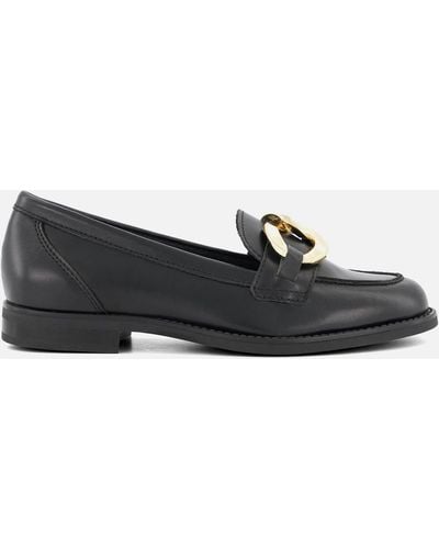 Dune Goddess Leather Loafers - Schwarz