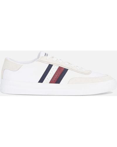 Tommy Hilfiger Leather Cupsole Sneakers - White