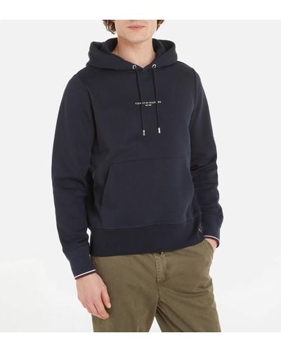 Tommy Hilfiger Tommy Logo Tipped Hoodie - Blue