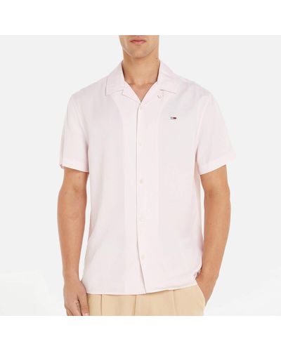 Tommy Hilfiger Classic Solid Camp Cotton Shirt - White
