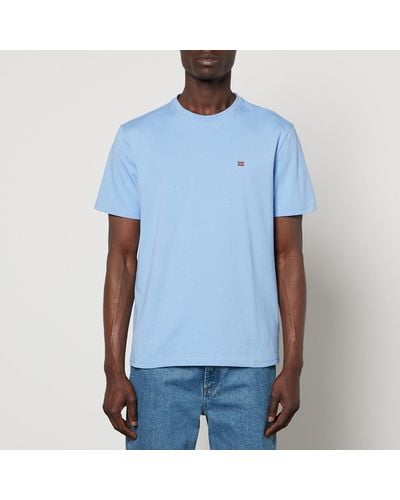 Napapijri Salis Cotton-jersey T-shirt - Blue