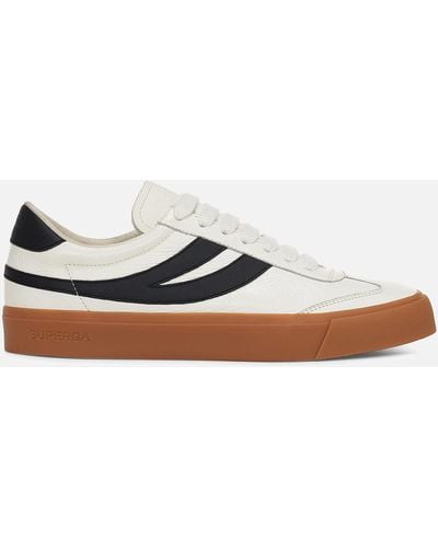 Superga 4834 Club S Swallow Leather Trainers - White