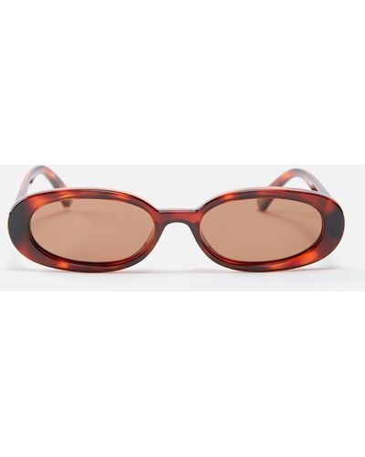 Le Specs Outta Love Acetate Oval-frame Sunglasses - Pink
